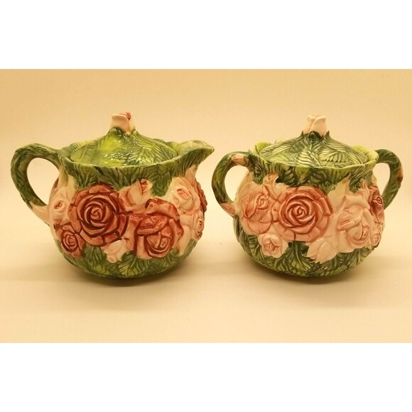 The Haldon Group "ROSE" Sugar & Creamer Set 1987 - Picture 1 of 10